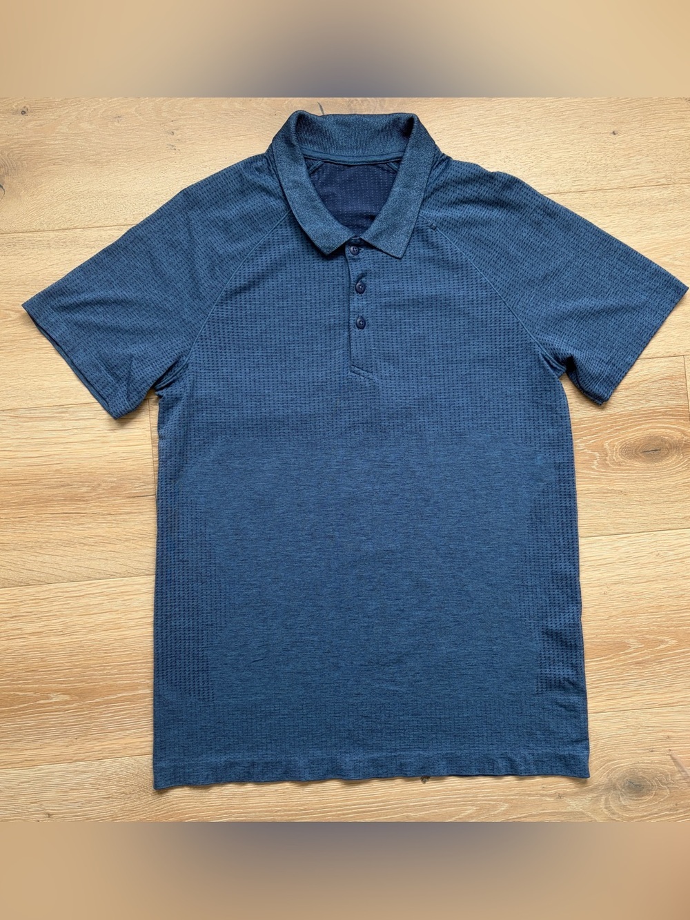 Lululemon Metal Vent Tech Polo Shirt Blue Heather Short Sleeve Men’s M*J2